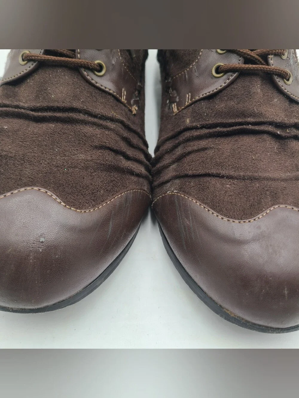 B49 The Mad Hatter Brown Leather Boots FUNTASMA Size 12-13 L